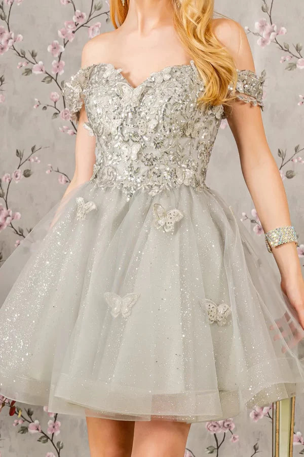 GLS Collective GS3186 Sequin Homecoming Dress