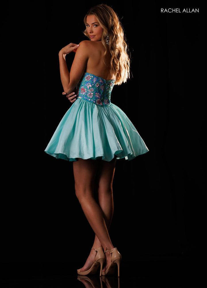 Rachel Allan 40796 Floral Sequin Homecoming Dress