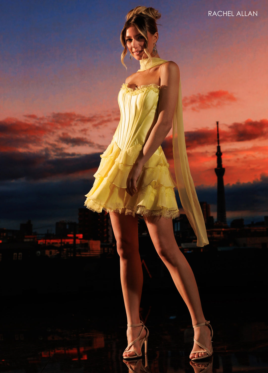 Rachel Allan 40752 Strapless Corset Homecoming Dress