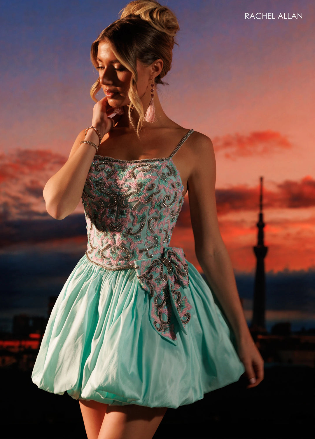 Rachel Allan 40748 Beaded Bodice Homecoming Dress
