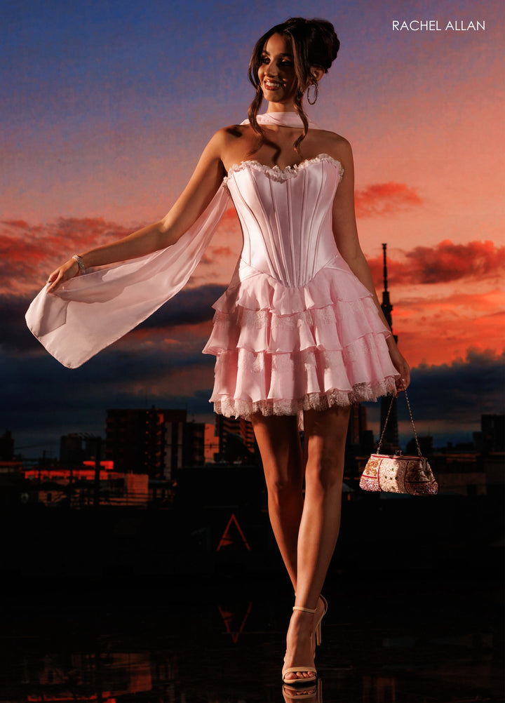 Rachel Allan 40752 Strapless Corset Homecoming Dress
