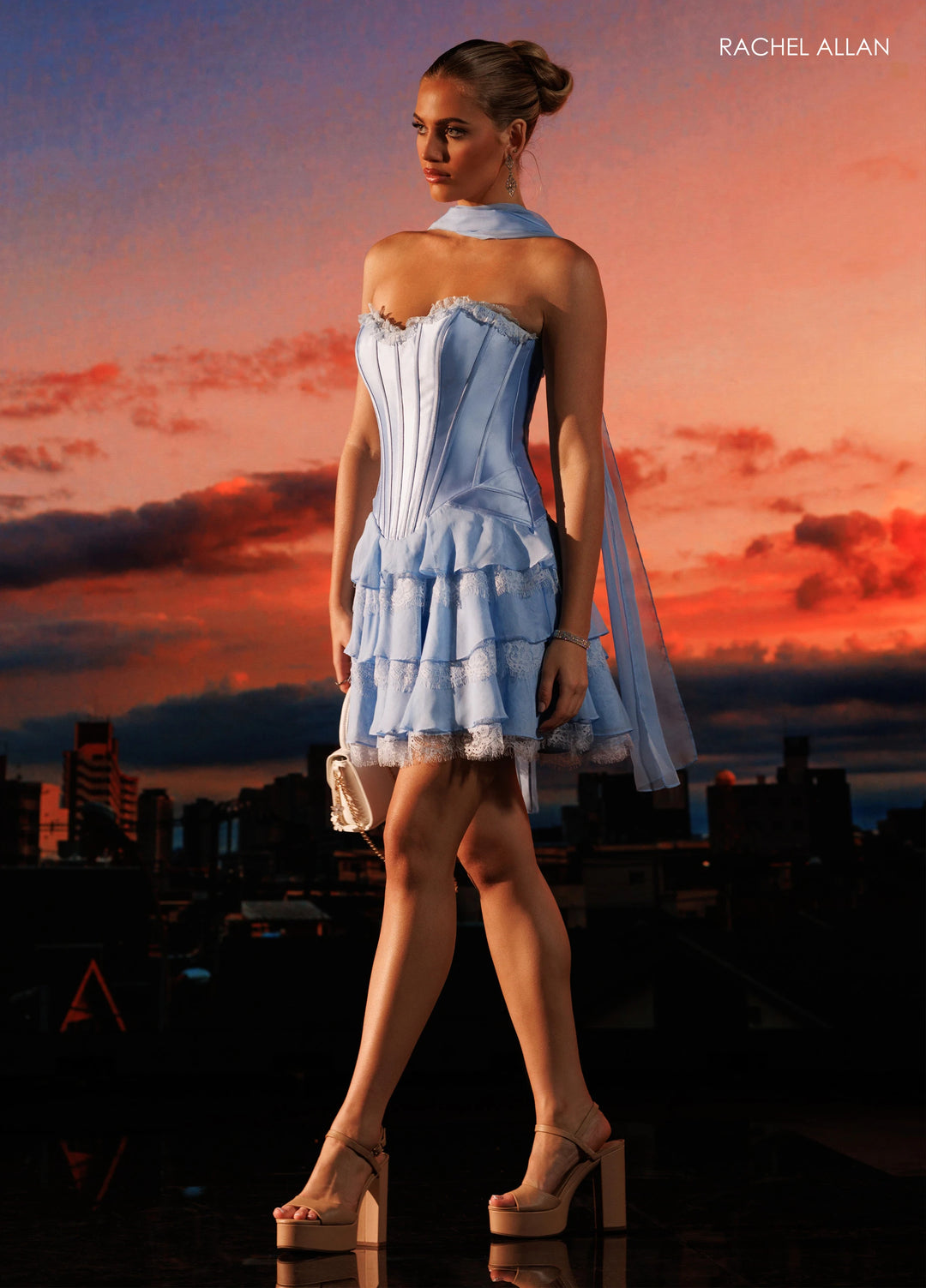 Rachel Allan 40752 Strapless Corset Homecoming Dress