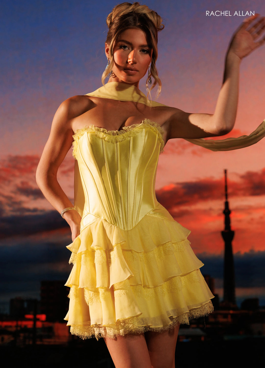 Rachel Allan 40752 Strapless Corset Homecoming Dress