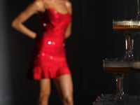 Ladivine CD2423 Sweetheart Sleeveless Rhinestone-Embellished Homecoming Dress
