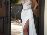 Ladivine KV1143W Crystal-Embellished Corset Bridal Dress