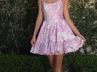 Andrea&Leo Couture A1522 Scoop Neckline Sleeveless Corset Bodice Dress