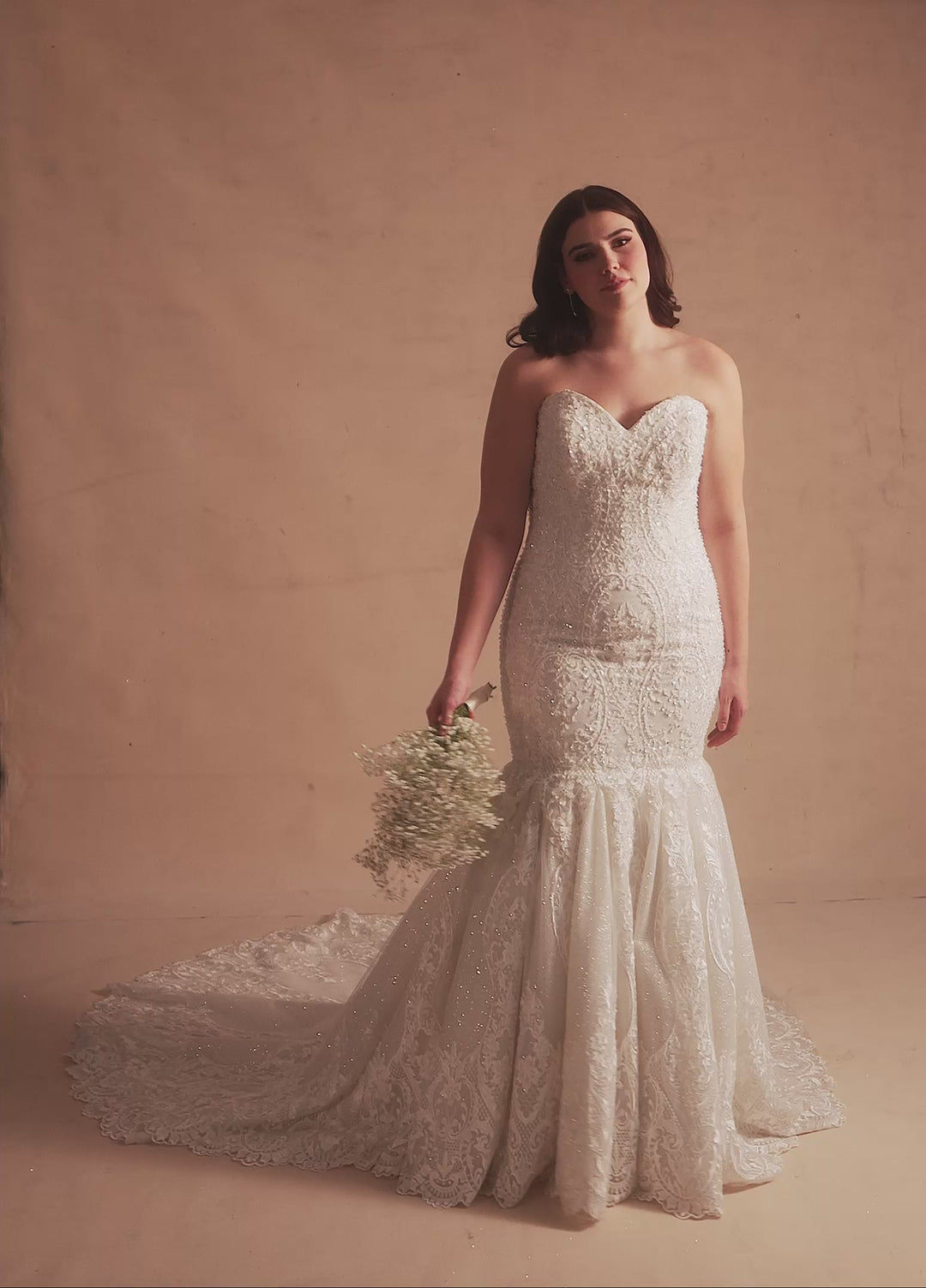 Rachel Allan M781 Glitter Lace Bridal Dress