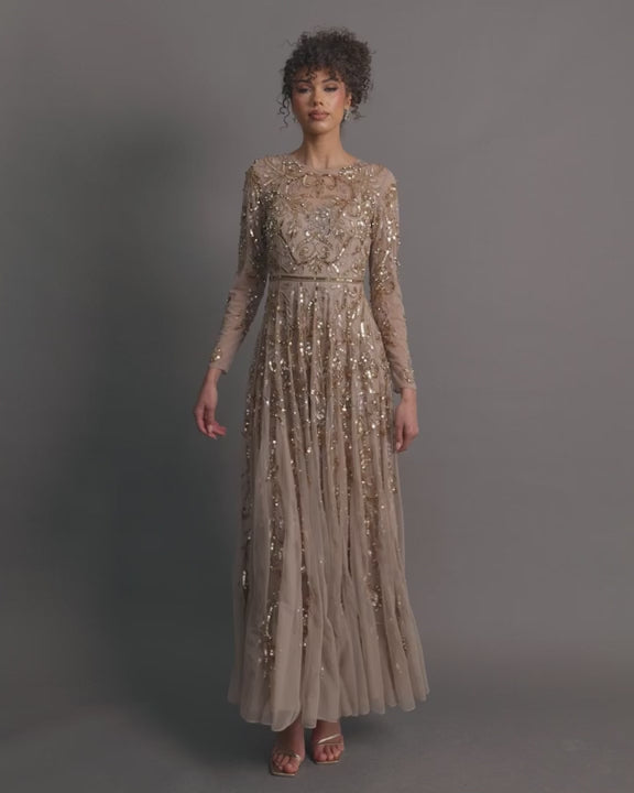 Mac Duggal 94213 Long Sleeve Hand Embellished Dress