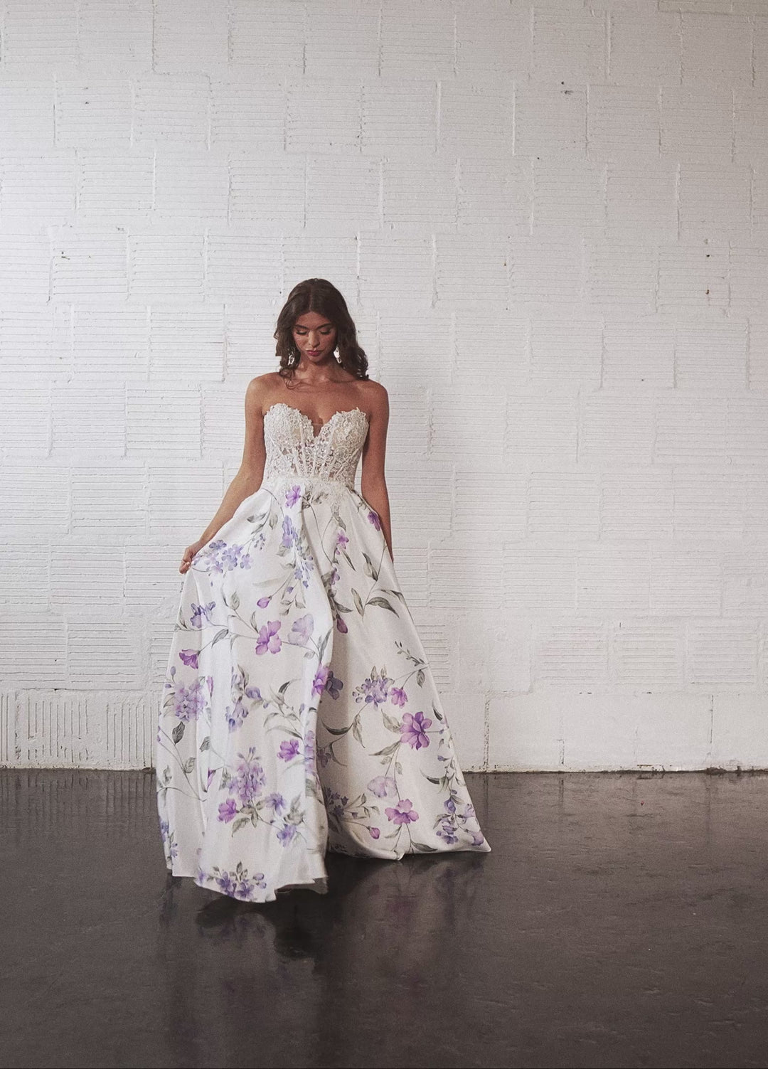 Rachel Allan 71031 Floral Satin Prom Dress 2026