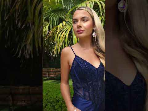 GLS Collective GS3516 Embroidery Sequin Homecoming Dress
