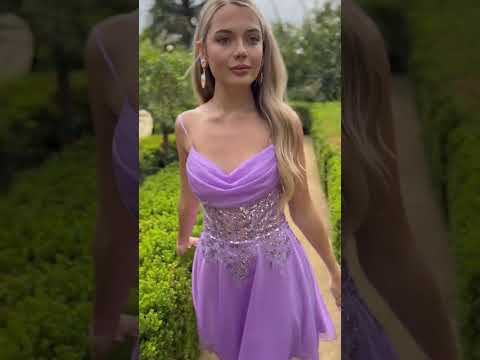 GLS Collective GS3507 Glitter Embellished Homecoming Dress