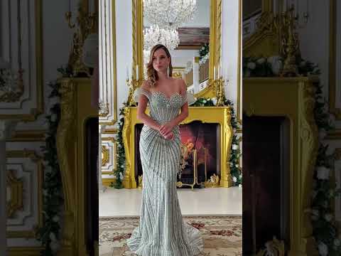 GLS Collective GL3837 Beaded Off-Shoulder Mother of the Bride Dress