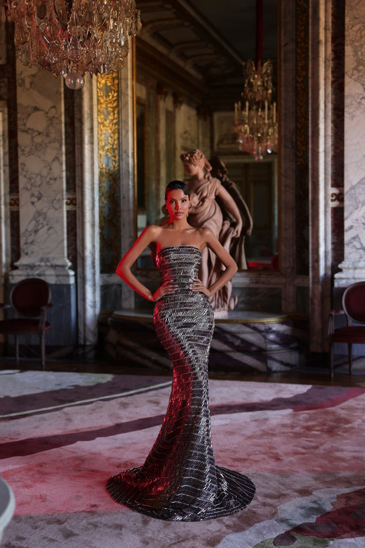 Chic & Holland PH120143 Strapless Bolero Couture Dress