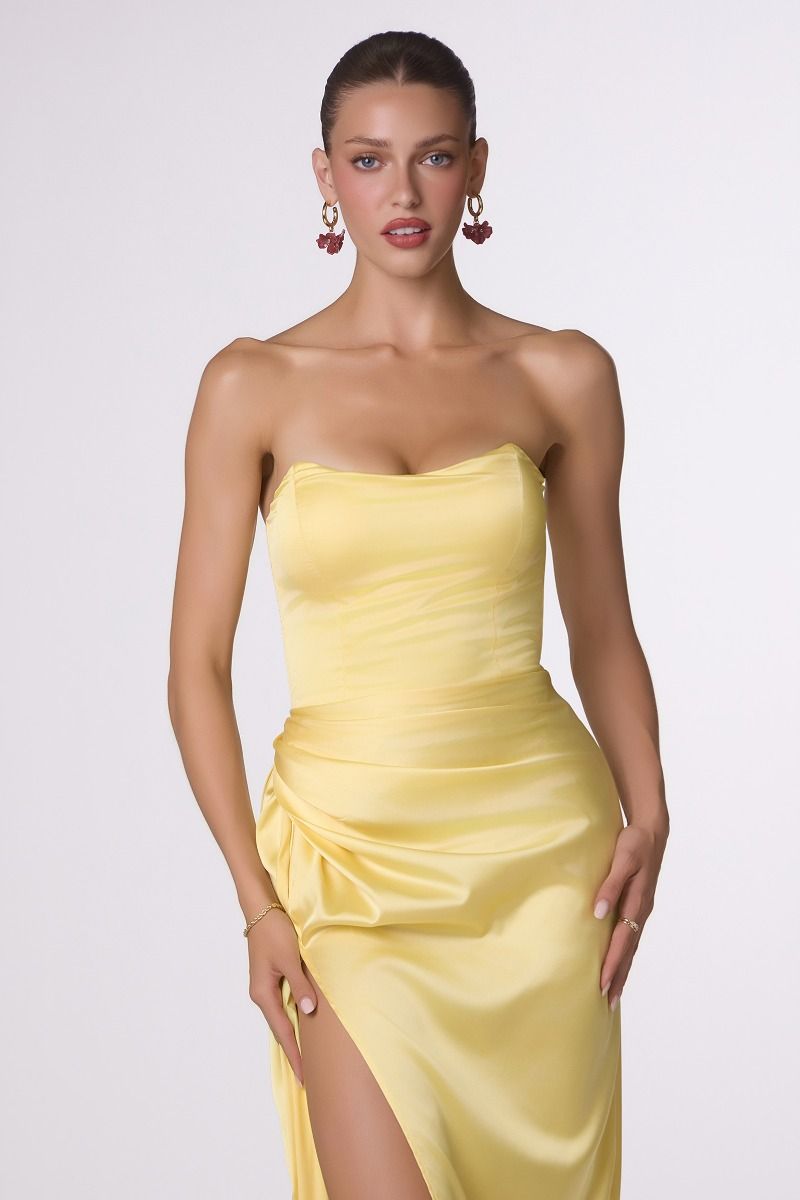 Amoris T215 Strapless High Slit Prom 2026 Dress
