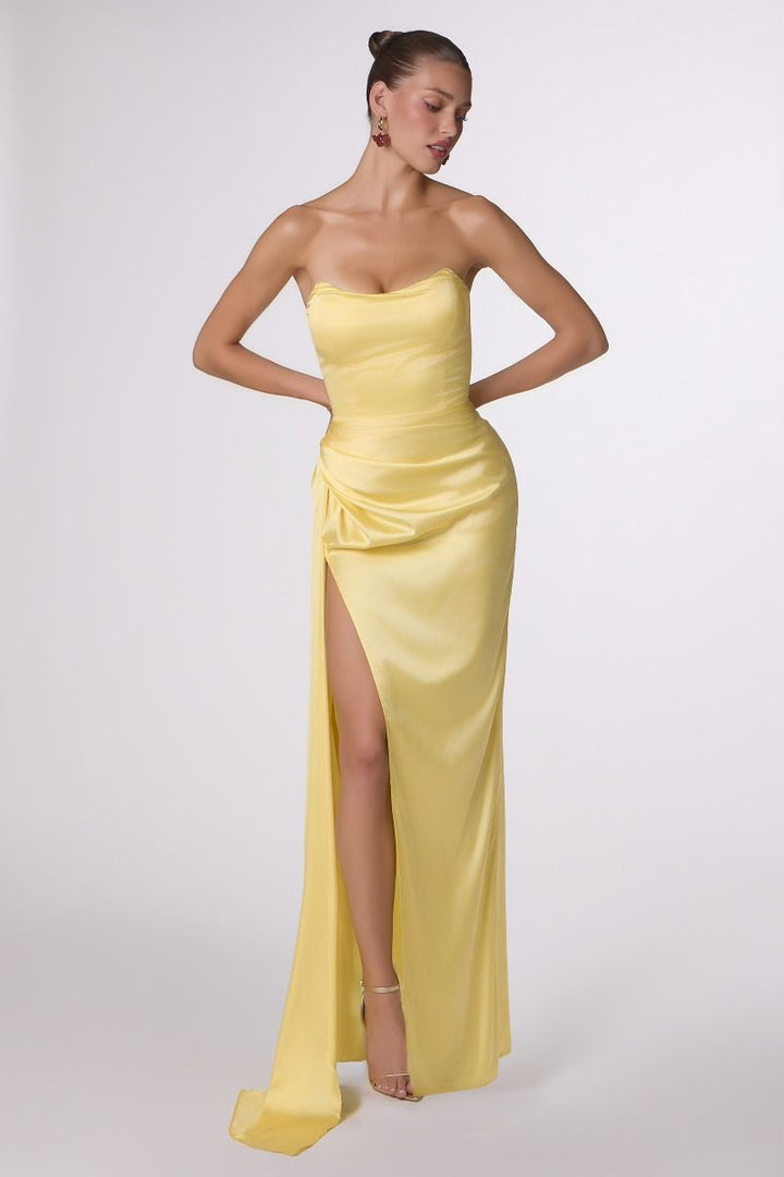 Amoris T215 Strapless High Slit Prom 2026 Dress