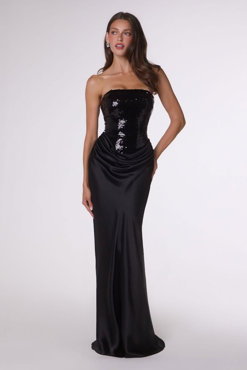Amoris T744 Sequin Strapless Prom 2026 Dress
