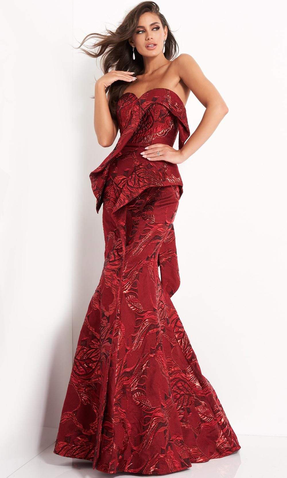 Jovani - 05020 Strapless Sweetheart Mermaid Dress - FOSTANI